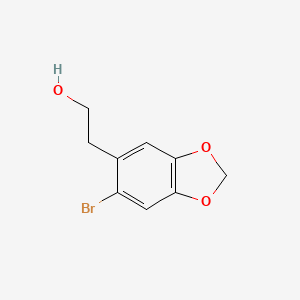 molecular formula C9H9BrO3 B13522068 2-(6-Bromo-1,3-benzodioxol-5-yl)ethanol 