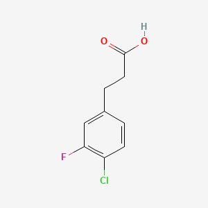 molecular formula C9H8ClFO2 B1352208 3-(4-氯-3-氟苯基)丙酸 CAS No. 881189-65-7