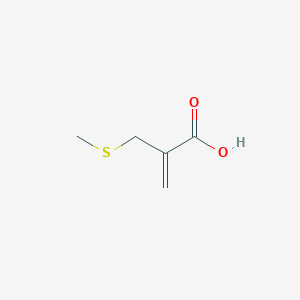 molecular formula C5H8O2S B13522080 2-((Methylthio)methyl)acrylic acid 