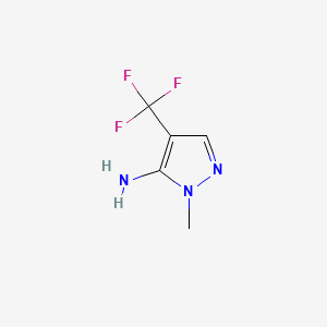 molecular formula C5H6F3N3 B13522093 1-methyl-4-(trifluoromethyl)-1H-pyrazol-5-amine 