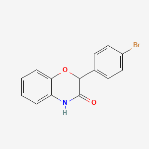 molecular formula C14H10BrNO2 B13522114 2-(4-bromophenyl)-3,4-dihydro-2H-1,4-benzoxazin-3-one 