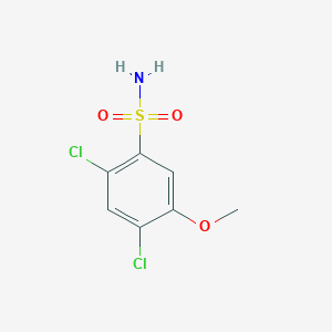 molecular formula C7H7Cl2NO3S B13522139 2,4-Dichloro-5-methoxybenzene-1-sulfonamide 