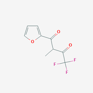 molecular formula C9H7F3O3 B13522151 4,4,4-Trifluoro-1-(furan-2-yl)-2-methylbutane-1,3-dione 