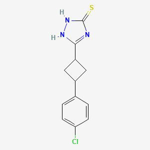 3-[3-(4-chlorophenyl)cyclobutyl]-1H-1,2,4-triazole-5-thiol