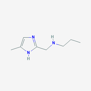 molecular formula C8H15N3 B13522159 n-((4-Methyl-1h-imidazol-2-yl)methyl)propan-1-amine 