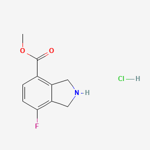 molecular formula C10H11ClFNO2 B13522169 methyl7-fluoro-2,3-dihydro-1H-isoindole-4-carboxylatehydrochloride 