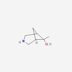 molecular formula C7H13NO B13522183 6-Methyl-3-azabicyclo[3.1.1]heptan-6-ol 