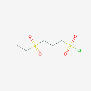 molecular formula C5H11ClO4S2 B13522188 3-(Ethanesulfonyl)propane-1-sulfonylchloride 