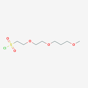 molecular formula C8H17ClO5S B13522207 2-(2-(3-Methoxypropoxy)ethoxy)ethane-1-sulfonyl chloride 