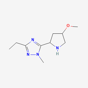 molecular formula C10H18N4O B13522266 3-Ethyl-5-(4-methoxypyrrolidin-2-yl)-1-methyl-1h-1,2,4-triazole 