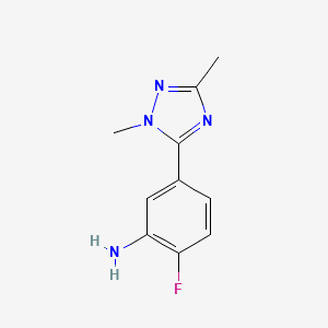 5-(1,3-Dimethyl-1h-1,2,4-triazol-5-yl)-2-fluoroaniline