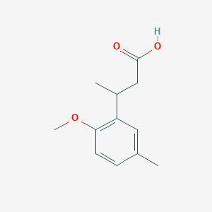 molecular formula C12H16O3 B13522315 3-(2-Methoxy-5-methylphenyl)butanoic acid 