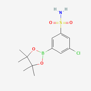 3-Chloro-5-(tetramethyl-1,3,2-dioxaborolan-2-yl)benzene-1-sulfonamide