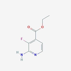 molecular formula C8H9FN2O2 B13522354 Ethyl 2-amino-3-fluoroisonicotinate 