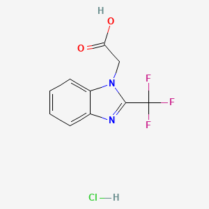 2-[2-(trifluoromethyl)-1H-1,3-benzodiazol-1-yl]aceticacidhydrochloride