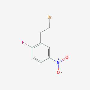 molecular formula C8H7BrFNO2 B13522411 2-(2-Bromoethyl)-1-fluoro-4-nitrobenzene 