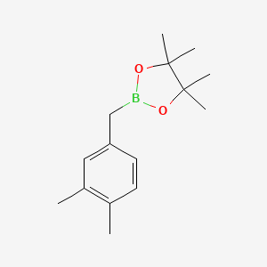 molecular formula C15H23BO2 B13522470 2-(3,4-Dimethylbenzyl)-4,4,5,5-tetramethyl-1,3,2-dioxaborolane 