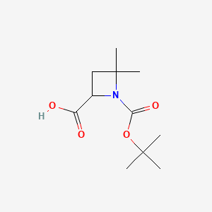 molecular formula C11H19NO4 B13522489 1-(Tert-butoxycarbonyl)-4,4-dimethylazetidine-2-carboxylic acid CAS No. 2384947-83-3