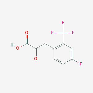 molecular formula C10H6F4O3 B13522492 3-[4-Fluoro-2-(trifluoromethyl)phenyl]-2-oxopropanoic acid 