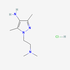 molecular formula C9H19ClN4 B13522526 1-[2-(dimethylamino)ethyl]-3,5-dimethyl-1H-pyrazol-4-aminehydrochloride 