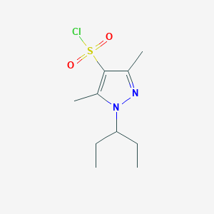 molecular formula C10H17ClN2O2S B13522537 3,5-Dimethyl-1-(pentan-3-yl)-1h-pyrazole-4-sulfonyl chloride 