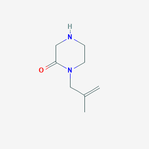 molecular formula C8H14N2O B13522544 1-(2-Methylprop-2-en-1-yl)piperazin-2-one 