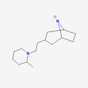 molecular formula C15H28N2 B13522573 3-(2-(2-Methylpiperidin-1-yl)ethyl)-8-azabicyclo[3.2.1]octane 