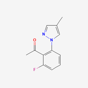 1-(2-Fluoro-6-(4-methyl-1h-pyrazol-1-yl)phenyl)ethan-1-one