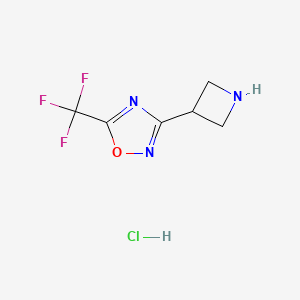 molecular formula C6H7ClF3N3O B13522592 3-(Azetidin-3-yl)-5-(trifluoromethyl)-1,2,4-oxadiazole hydrochloride 