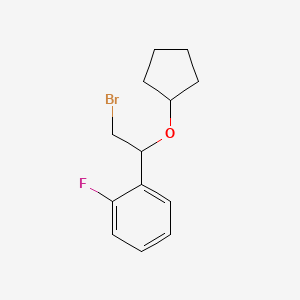 1-(2-Bromo-1-(cyclopentyloxy)ethyl)-2-fluorobenzene