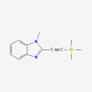 molecular formula C13H16N2Si B13522612 1-methyl-2-[2-(trimethylsilyl)ethynyl]-1H-1,3-benzodiazole 