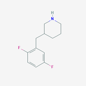 molecular formula C12H15F2N B13522643 3-(2,5-Difluorobenzyl)piperidine 