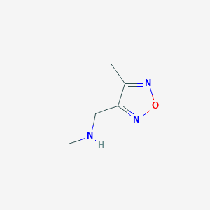 molecular formula C5H9N3O B1352265 N-methyl-1-(4-methyl-1,2,5-oxadiazol-3-yl)methanamine CAS No. 588730-16-9