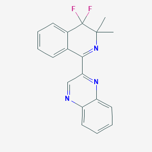 molecular formula C19H15F2N3 B13522650 2-(4,4-Difluoro-3,3-dimethyl-3,4-dihydroisoquinolin-1-yl)quinoxaline 