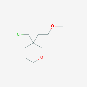 molecular formula C9H17ClO2 B13522685 3-(Chloromethyl)-3-(2-methoxyethyl)tetrahydro-2h-pyran 