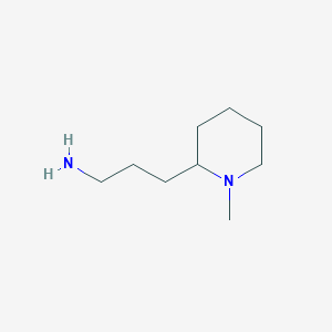 molecular formula C9H20N2 B13522699 3-(1-Methylpiperidin-2-yl)propan-1-amine 