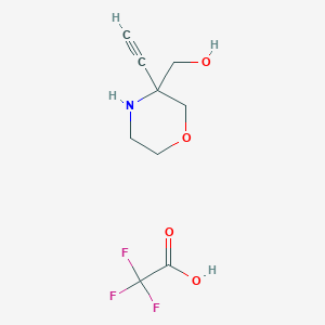 (3-Ethynylmorpholin-3-yl)methanol,trifluoroaceticacid