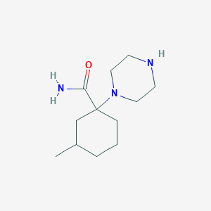 3-Methyl-1-(piperazin-1-yl)cyclohexane-1-carboxamide