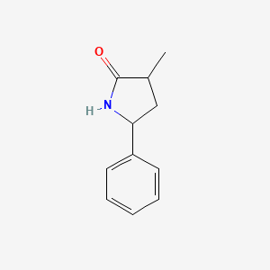 molecular formula C11H13NO B13522723 3-Methyl-5-phenylpyrrolidin-2-one 