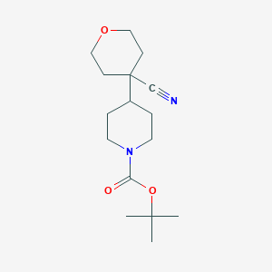 Tert-butyl4-(4-cyanooxan-4-yl)piperidine-1-carboxylate