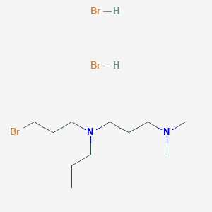 molecular formula C11H27Br3N2 B13522776 {3-[(3-Bromopropyl)(propyl)amino]propyl}dimethylaminedihydrobromide 