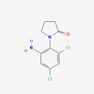 molecular formula C10H10Cl2N2O B13522791 1-(2-Amino-4,6-dichlorophenyl)pyrrolidin-2-one 