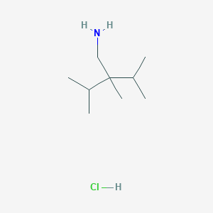 molecular formula C9H22ClN B13522794 3-(Aminomethyl)-2,3,4-trimethylpentanehydrochloride 