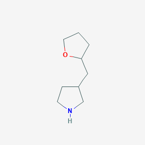 molecular formula C9H17NO B13522848 3-[(Oxolan-2-yl)methyl]pyrrolidine 