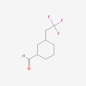 3-(2,2,2-trifluoroethyl)cyclohexane-1-carbaldehyde,Mixtureofdiastereomers