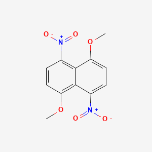 molecular formula C12H10N2O6 B13522866 1,5-Dimethoxy-4,8-dinitronaphthalene 