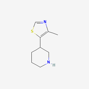 molecular formula C9H14N2S B13522900 3-(4-Methyl-1,3-thiazol-5-yl)piperidine 