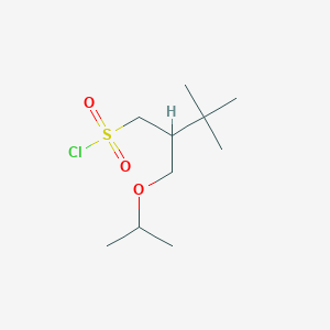 molecular formula C10H21ClO3S B13522905 2-(Isopropoxymethyl)-3,3-dimethylbutane-1-sulfonyl chloride 