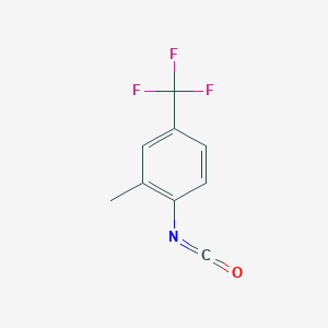 molecular formula C9H6F3NO B13522931 Benzene, 1-isocyanato-2-methyl-4-(trifluoromethyl)- 