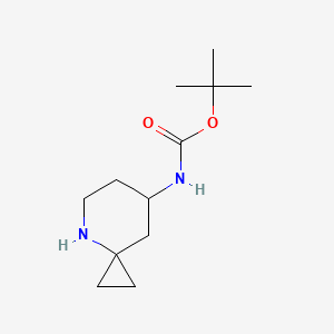 molecular formula C12H22N2O2 B13522961 tert-Butyl (4-azaspiro[2.5]octan-7-yl)carbamate 